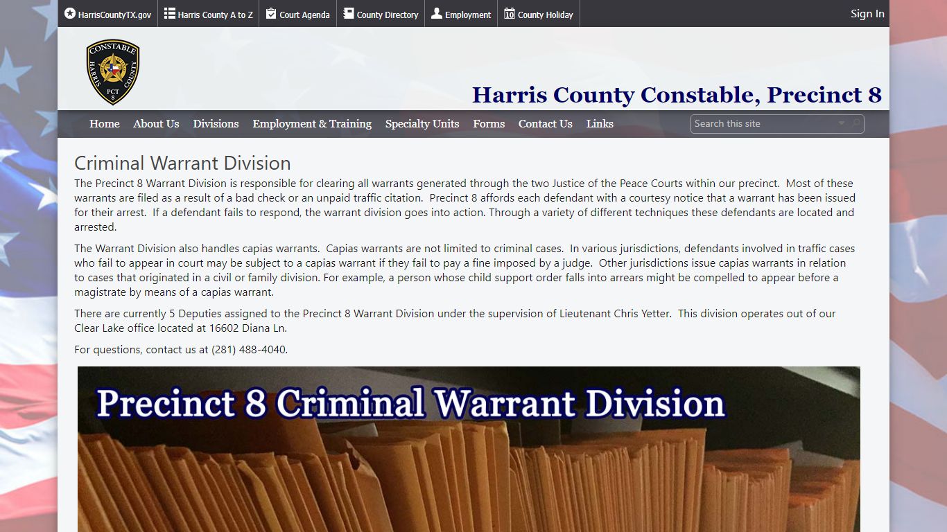 Criminal Warrents - Harris County, Texas